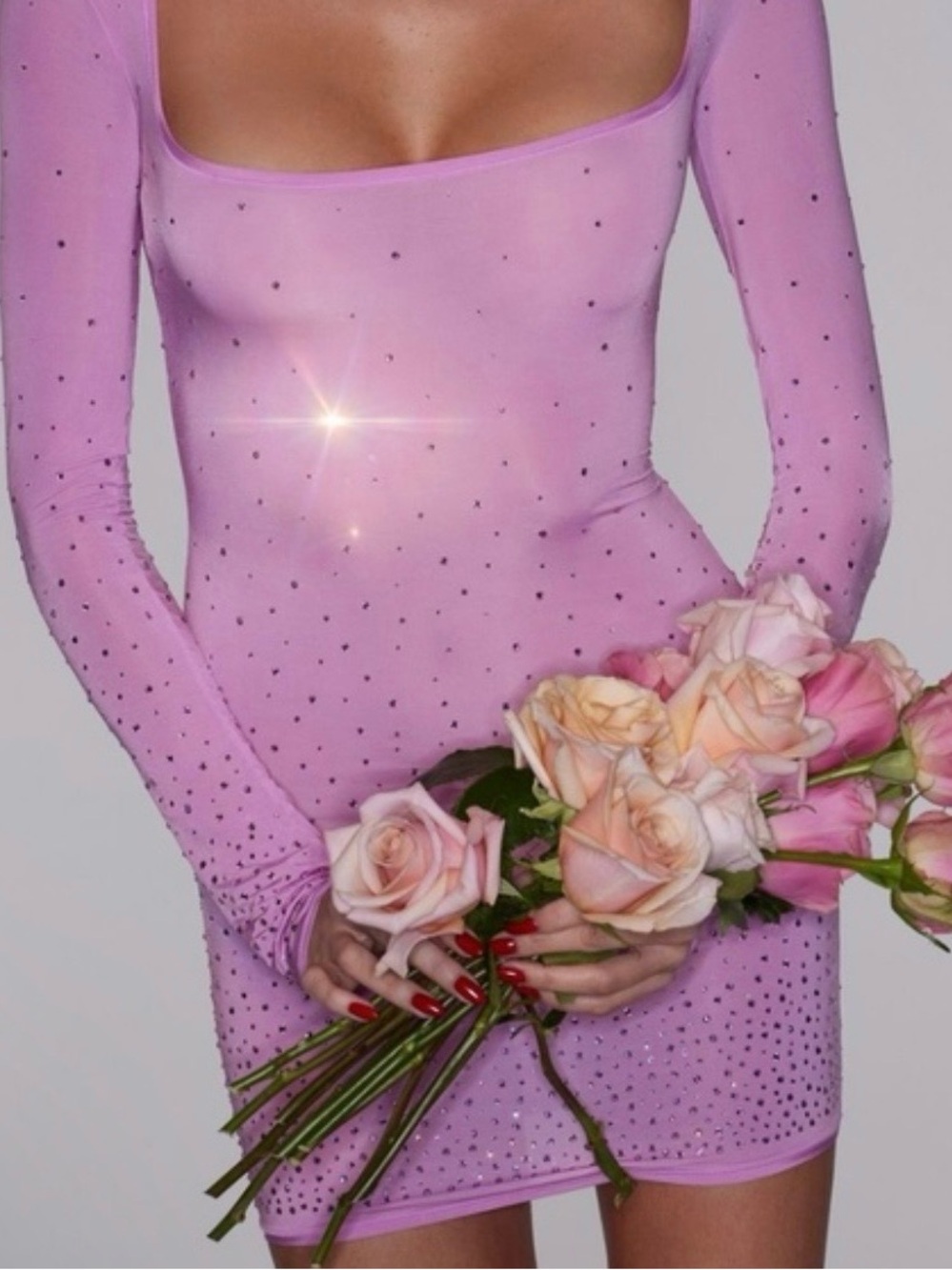 Skims jelly sheer Rhinestone dress
Size L